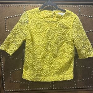 Boden Sunflower Yellow Embroidered Blouse